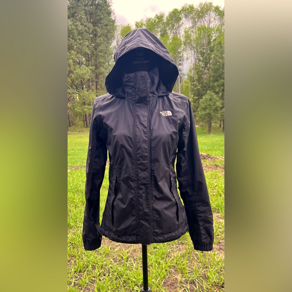 Y2K hooded North Face black jacket